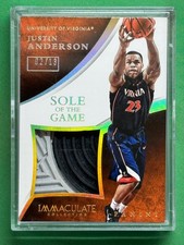 2015 Panini Immaculate Collegiate Sole of the Game Shoe #20 Justin Anderson /13