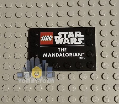 LEGO Star Wars (6180pb152) modifizierte 4x6 Fliese für 75328 The Mandalorian Helmet