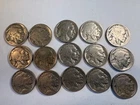 VINTAGE US Coin Lot of 15 Buffalo Nickels 1927-1938 partial date