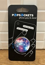 Image of PopSockets Phone Grip Blue Nebula Galaxy Stars PopSocket Universal Phone Holder