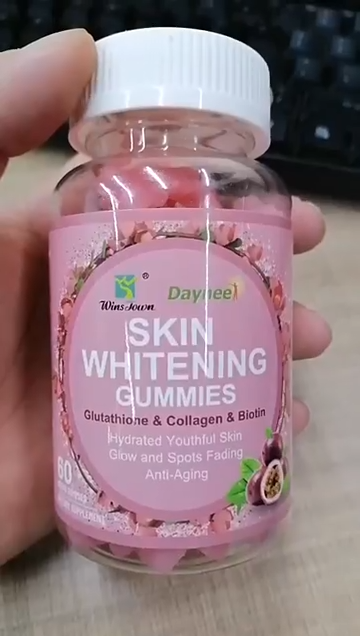 Skin Whitening Gummies, with Glutathione, Collagen and Bioth, Hydrated  Youthful