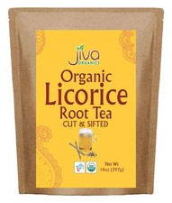 Organic Licorice Root Tea Cut  Sifted Bulk 14 Ounce Kraft Bag - Non-GMO, D...