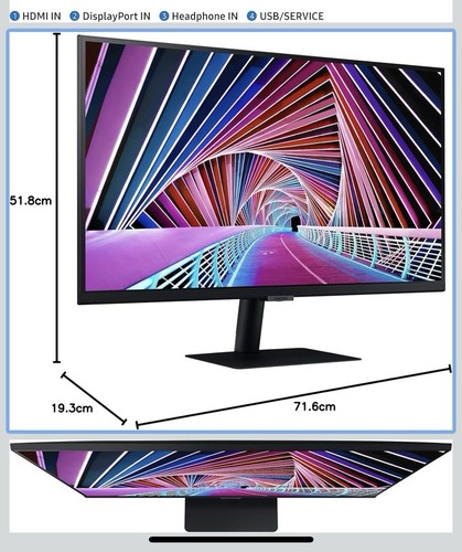 Samsung ViewFinity S7 32" 4K Ultra HD Monitor Black - Picture 6 of 7