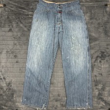 Marithe Francois Girbaud Vintage Baggy Jeans Mens 38M Light Wash Blue Denim 90s