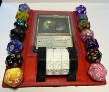 Red Magic Commander / Counter Tray MTG/ Solid Infill/ Accessories not included..