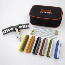 Smith’s 51321 Precision Sharpening Kit – 6 Sharpening Stones – Straight + Ser...