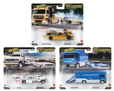 Hot Wheels 2025 Car Culture Team Transport J Case Set of 3 Cars FLF56-957J