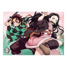 Image of Demon Slayer: Kimetsu No Yaiba Fabric Poster Tanjiro And Nezuko 84 X 118 Cm Popbud