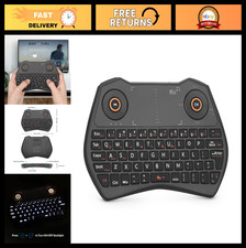 Bluetooth Mini Keyboard with Touchpad, Backlit Wireless Remote Control for Smart
