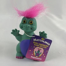 Vintage 90's Russ Hatchlings Hugasaurus Dinosaur Troll 3.5"