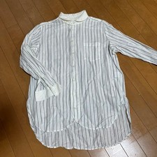 Nest Robe Striped Cotton Linen Shirt Cute Casual Wear Used