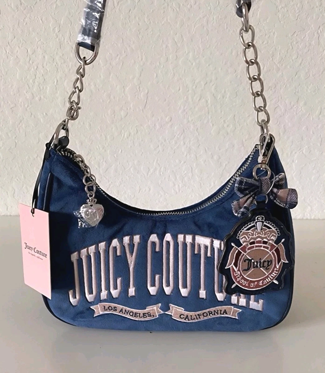JUICY COUTURE ワンショルダーバッグ ベロアy2k 刺繍 ビジュー Juicy
