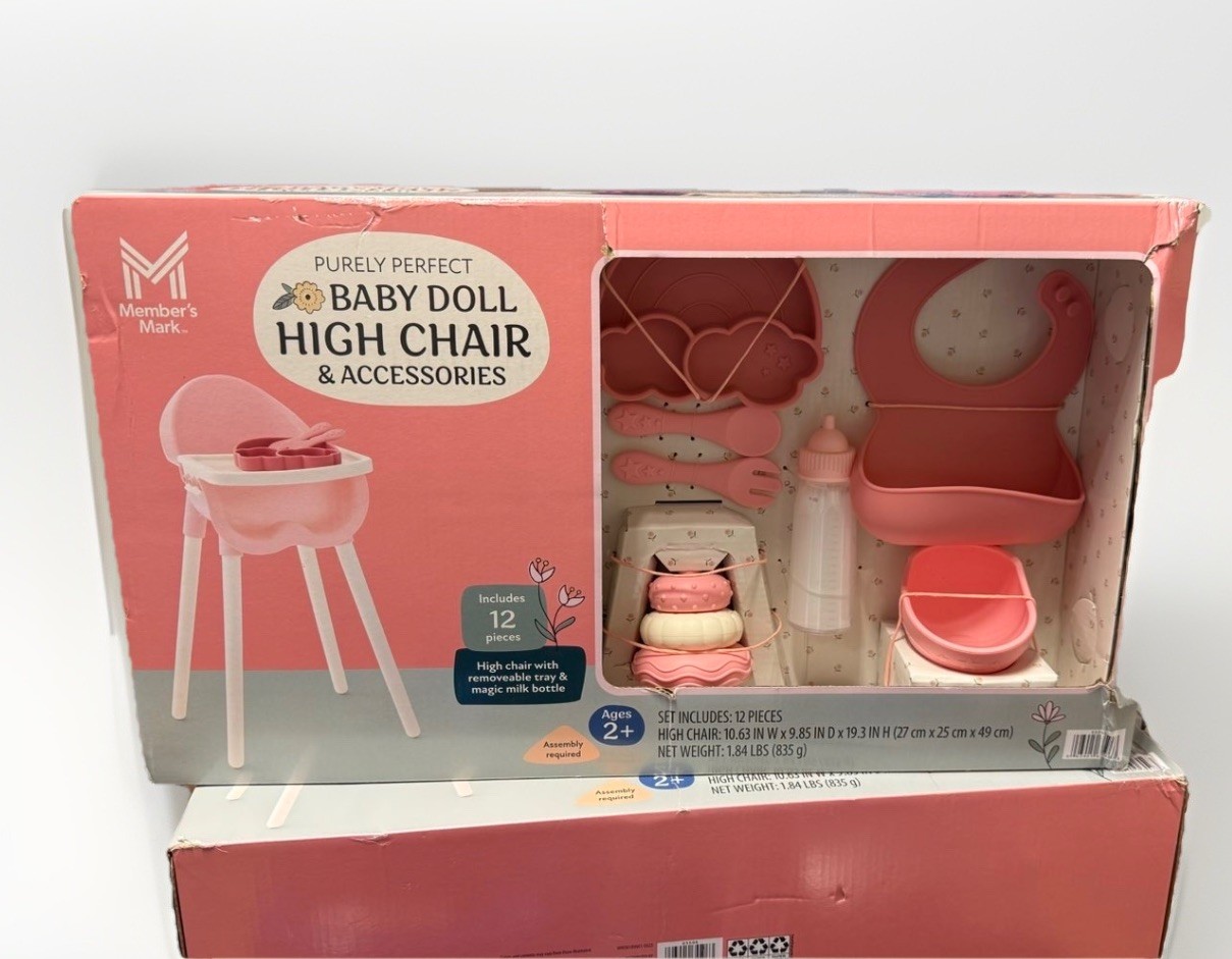 Members Mark Purely Perfect Baby Doll High Chair And Accesso