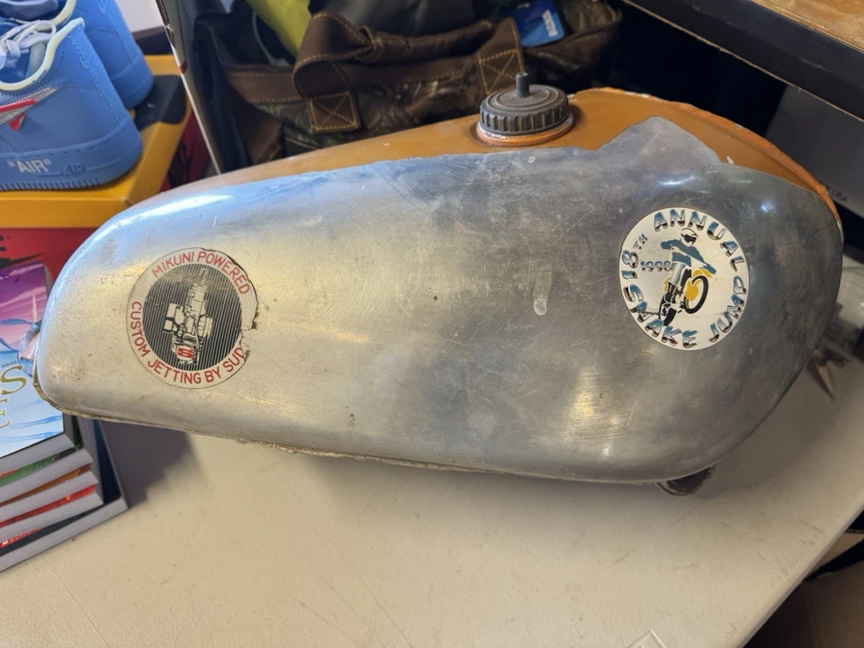 Tanque de gasolina de aluminio Yamaha XT500 TT500 Stock OEM Original 🔥 tt 500 Foto 4 de 4