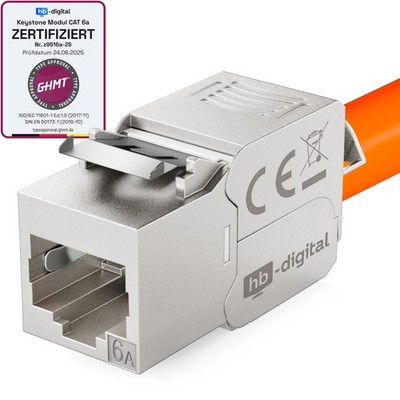 Cat6a Cat 6 Keystone Modul Jack RJ45 Buchse AWG23 Ethernet LAN werkzeuglos 