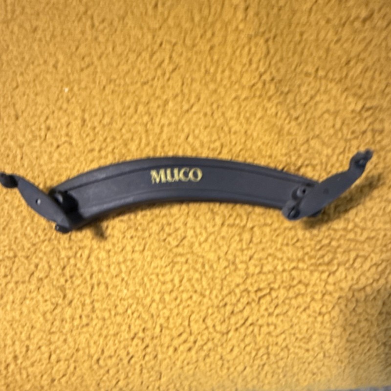 Muco Adjustable Violin Shoulder Rest Black Plastic Ergonomic Design for Comfort