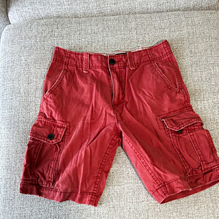 American Eagle Outfitters Men’s Cargo Shorts 34 Red Cotton Canvas Pockets