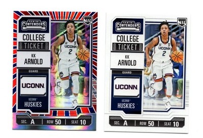 2024-25 Panini NIL UConn KK ARNOLD #2 College Ticket RED/WHITE/BLUE & Base