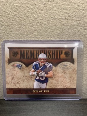 Wes Welker 2008 Donruss Classics Membership /1000 #M-2 New England Patriots