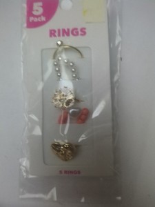 5 Pack Rings Fashion Jewelry