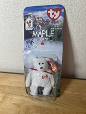 TY Teenie Beanie Baby 'Maple The Bear' 1997 RARE Retired