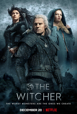 THE WITCHER POSTER HENRY CAVILL GERALT OF RIVIA FREYA ALLAN CIRA YENNEFER