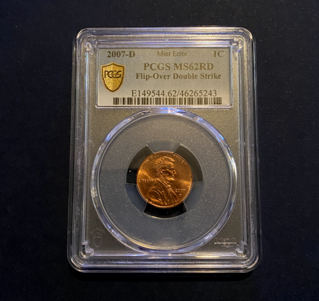 EXTREMELY RARE! 2007 D Lincoln Memorial Penny Flip Over