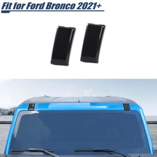 Roof Rail Cargo Rack End Cap Cover Trim Replacement For Ford Bronco 2021+ Black