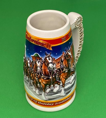 Taza Budweiser Vintage 1999 Holiday Stein 'Un siglo de tradición" 1900-1999 - Imagen 6 de 14