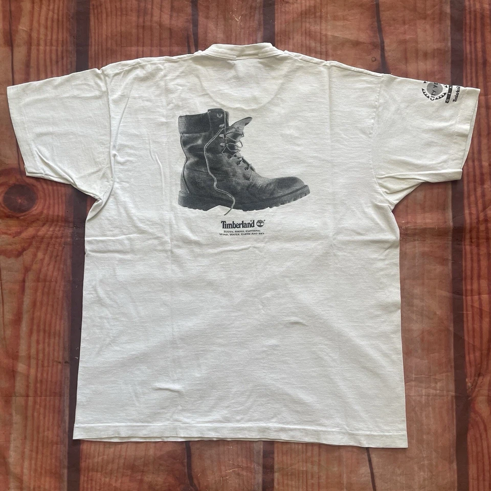 VINTAGE Double Sided 90s Timberland Promo Political Racism Equal Rights TEE XL - Image 2 of 4