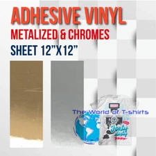 PSV Permanent Self-Adhesive Craft Vinyl Chrome/gold Mirror Silver Decals Cricut