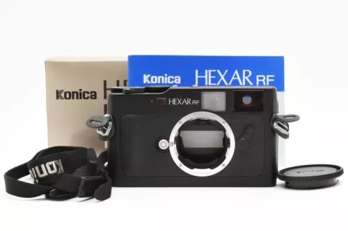 [Almost Unused in Box] Konica Hexar RF 35mm Rangefinder Film Camera Black JAPAN
