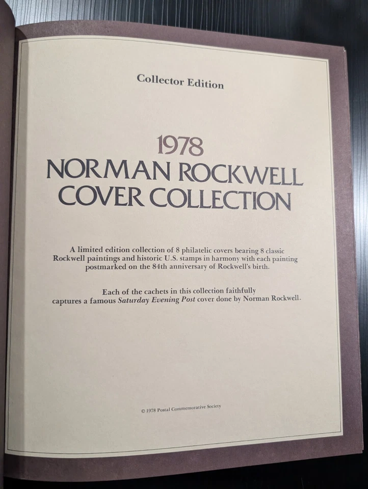 1978 Norman Rockwell Postage Stamp Cover Collection Mint Book Art - Image 4 of 4