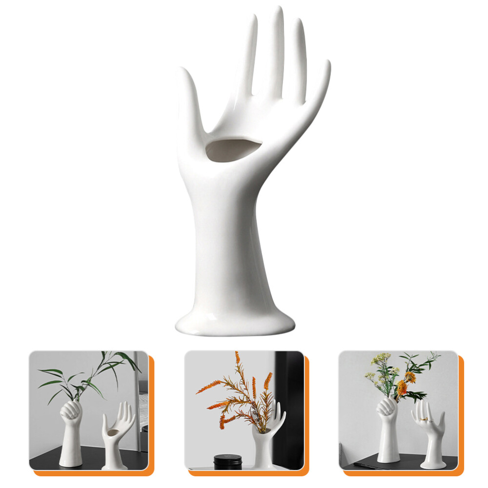 Funky Vase Decorative Hand Shaped Ceramic Room Decoration Windowsill