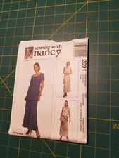 sewing with nancy 2091 Misses' Tops and Pull-On Bias Skirt