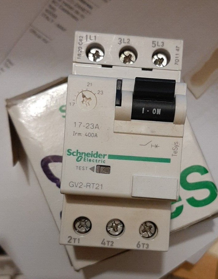 Schneider GV2RT21  Motor Protection Circuit Breaker, 3P Channels, 17-23A
