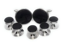 GENUINE ONYX CUFFLINKS AND STUDS  MANUFACTURERS DIRECT PRICING 