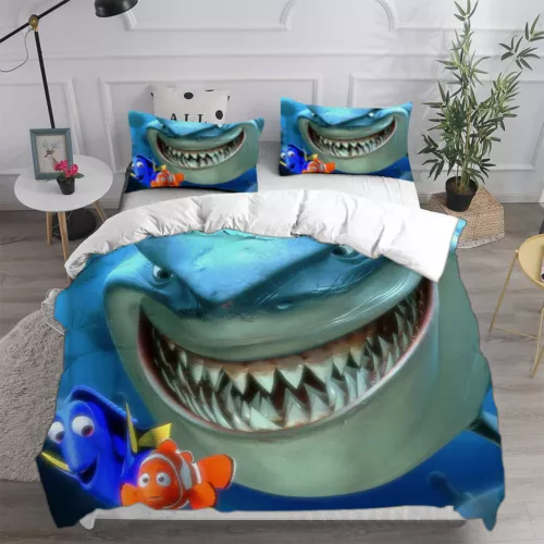 Kids 3D Finding Nemo Bedding Set Bedroom Duvet Cover Single Double Pillowcase - Picture 6 of 11