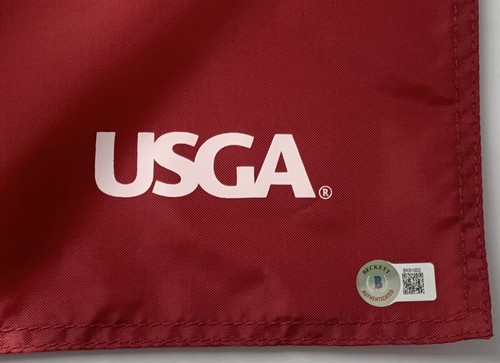 Lucas Glover signed 2009 US Open Flag bethpage black golf pga beckett bas coa - Picture 4 of 12