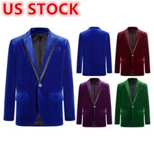 Kids Blazer Jacket Boys Shawl Lapel Single-Breasted Velvet Blazer Formal Coat