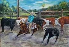 art oil signed By “Manouchehr”Inspired by Miki Sendrik