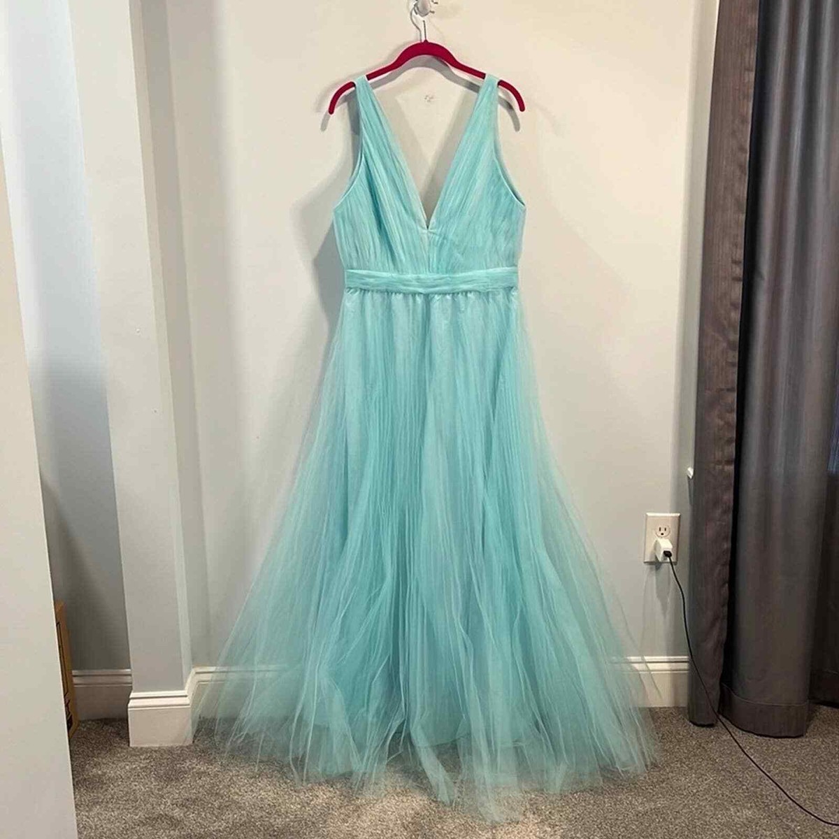 fitted lace wedding dress Rent Asos Design Rose Cami Pleated Tulle Maxi Dress
