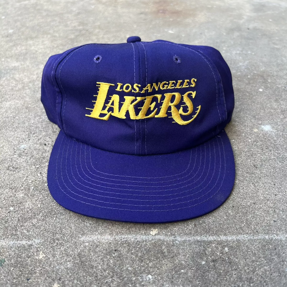 Vintage 1990's Los Angeles Lakers Sports Specialties Motion Script Snapback  Hat