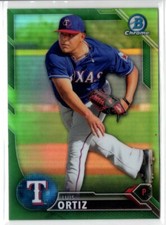 2016 Bowman Chrome Prospects LUIS ORTIZ RC GREEN REFRACTOR /99 Texas Rangers