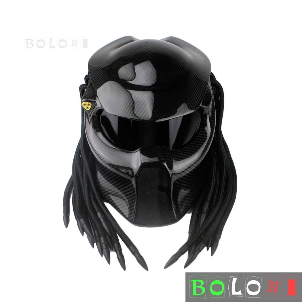 DOT Carbon Fiber Predator Motorcycle Full Face Iron Warrior Man