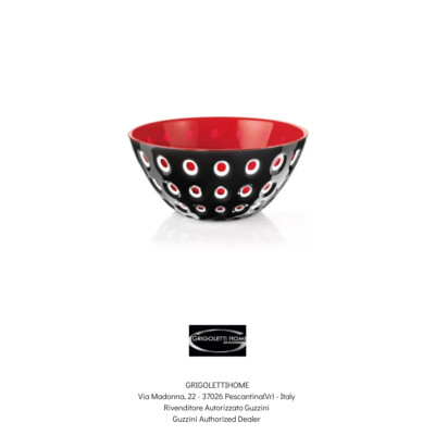 Guzzini - Le Murrine - Schüssel/Tasse Ø CM 12 - Schwarz Weiß Rot