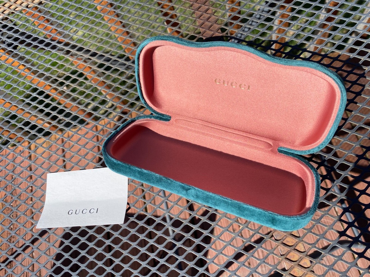 Gucci Sunglasses Eyeglasses Case Green Velvet Clamshell w  display picture 2