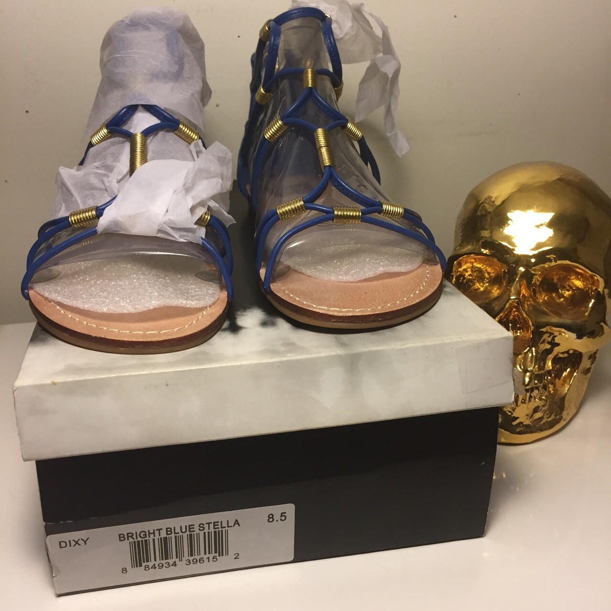 Sandales Gladiateur DV By Dolce Vita 'Stella' - Bleu Vif, Taille 8.5 US Femme (neuves Sans Boîte)