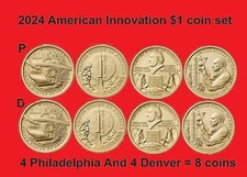 2024 American Innovation Dollar Coin P & D Set - Uncirculated 8 Coins