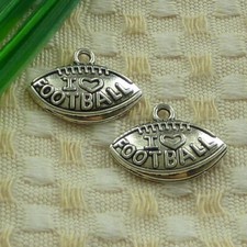 195 Pcs Tibetan Silver Football Charms Pendant 21X15MM S4020 DIY Jewelry Making